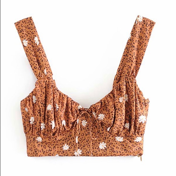 Tawny Set - Floral Animal Print 2pc Set Tank & Midi - Picture 4 of 11